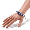 Faceted Glass European Beads Cord Bracelet BJEW-JB07035-01-3