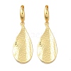 Rack Plating Leaf Brass Hoop Earrings EJEW-H016-01G-1