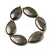 Natural Pyrite Beads Strands G-Z131-B01-02-3