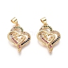 Golden Plated Brass Pendants ZIRC-L087-003G-1