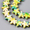 Spray Painted Synthetic Turquoise Beads Strands UNKW-T001-11C-3