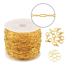 DIY Paperclip Chain Necklace Making Kit DIY-YW0005-34