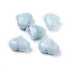 Natural Flower Amazonite Heart Palm Stone G-F659-A10