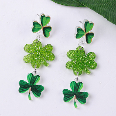 Creative Saint Patrick Style Acrylic Stud Earrings FS-WGAE93E-10-1