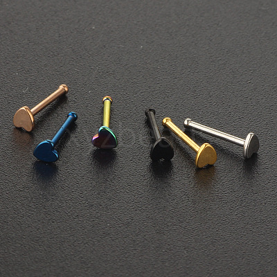 304 Stainless Steel Heart Nose Bone Rings WG0DFB7-04-1