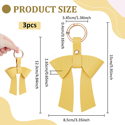 PU Leather Keychains KEYC-WH0029-129A-1