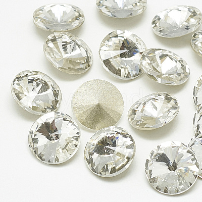 Pointed Back Glass Rhinestone Cabochons RGLA-T086-6mm-01-1