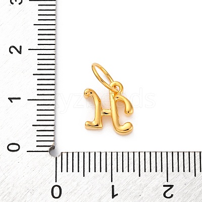 925 Sterling Silver Letter Charms with Jump Rings STER-R008-01G-H-1