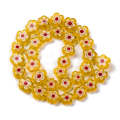 Handmade Millefiori Lampwork Beads Strands LAMP-G164-03F-1