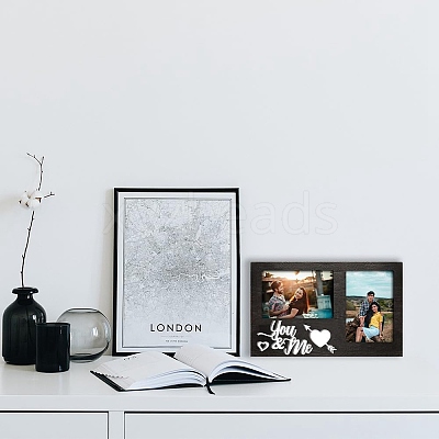 MDF Double Photo Frames AJEW-WH0424-007-1