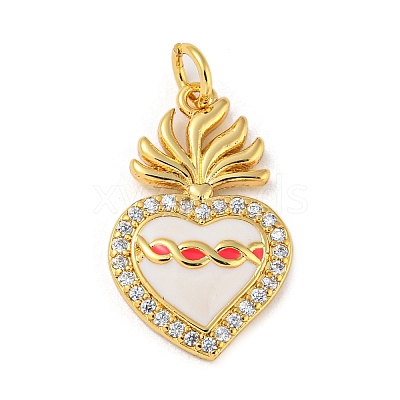 Rack Plating Brass Micro Pave Cubic Zirconia Pendants KK-A200-07G-01-1