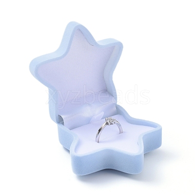 Starfish Shape Velvet Jewelry Boxes VBOX-L002-D02-1