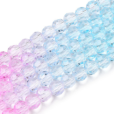 Transparent Glass Beads Strands GLAA-E036-07S-1