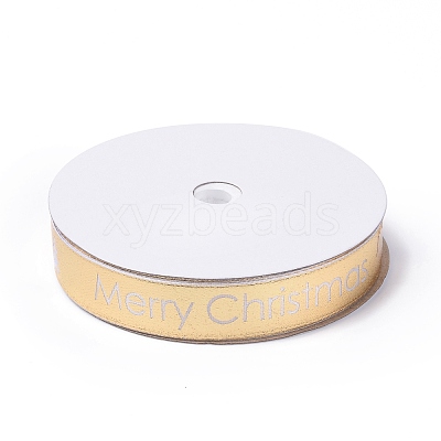 20 Yards Single Face Printed Polyester Satin Ribbon SRIB-P021-C01-1