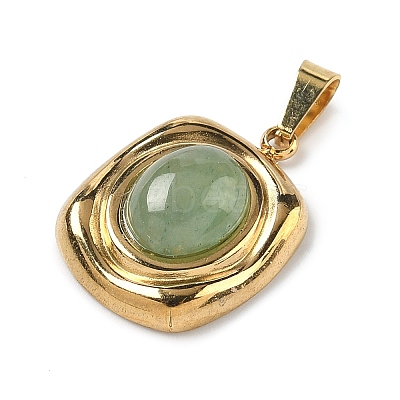 Natural Green Aventurine Pendants STAS-D209-01G-11-1