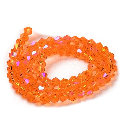 Transparent Electroplate Glass Beads Strands GLAA-F029-2mm-D11-1