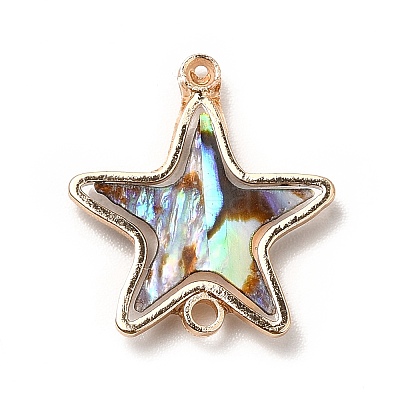 Rack Plating Brass Enamel Connector Charms KK-K252-11G-02-1