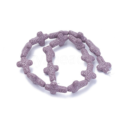 Natural Lava Rock Beads Strands G-L498-E16-1