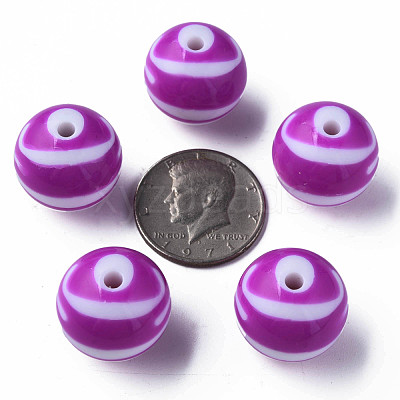 Opaque Striped Acrylic Beads MACR-S373-27C-02-1