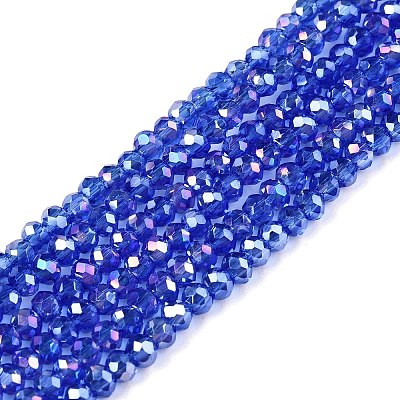 Electroplate Glass Beads Strands EGLA-A044-T1mm-B31-1