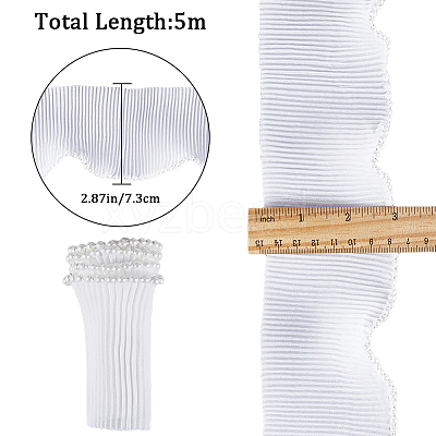 5M Polyester Ruffled Trimming DIY-GF0007-87B-1
