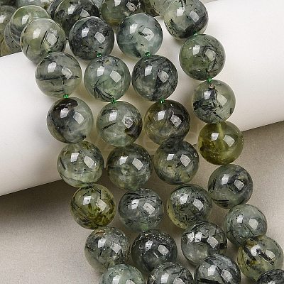 Natural Prehnite Beads Strands G-P322-48-8mm-1