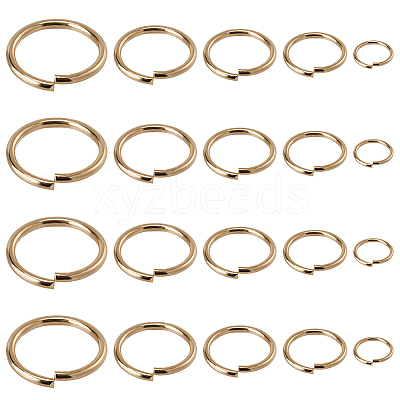 400Pcs 5 Styles 304 Stainless Steel Open Jump Rings STAS-SC0006-14-1