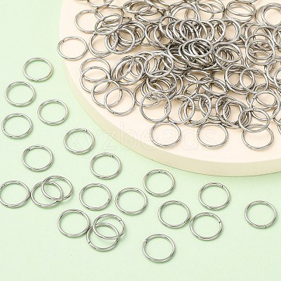 Tarnish Resistant 304 Stainless Steel Saw Cut Open Jump Rings STAS-N015-04-10x1mm-1