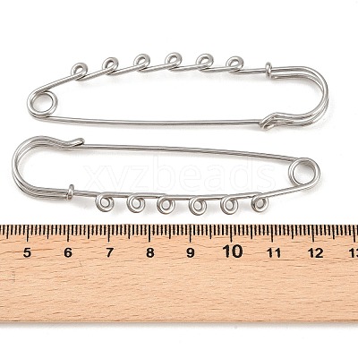 304 Stainless Steel Safety Pins Brooch Findings STAS-K252-05D-P-1