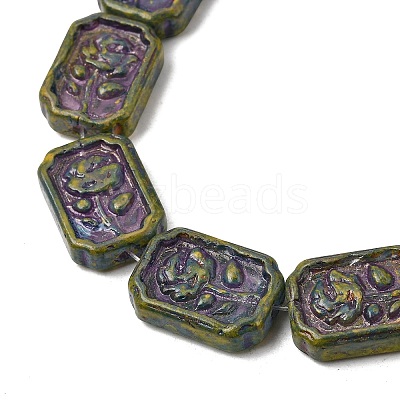 Painted Glass Beads Strands GLAA-Z021-05-1