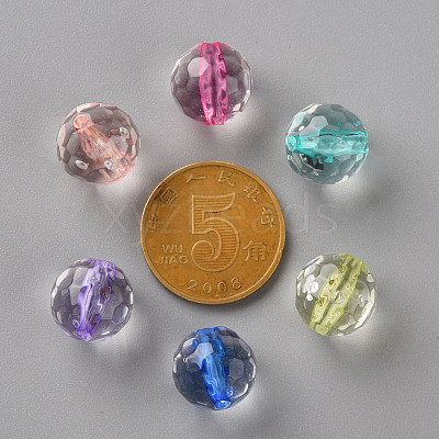 Transparent Acrylic Beads TACR-S154-10A-1