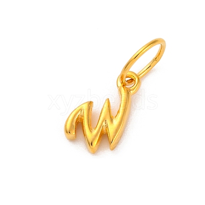 925 Sterling Silver Letter Charms with Jump Rings STER-R008-01G-W-1