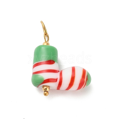 Christmas Handmade Lampwork Pendants LS-STAS-C147-03E-1
