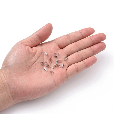 Tarnish Resistant 304 Stainless Steel Snap On Bails STAS-S057-39-1