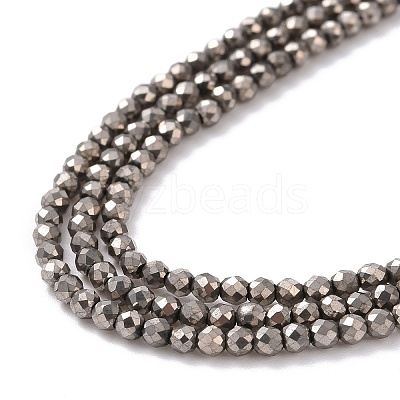 Electroplate Glass Beads Strands X-GLAA-H021-01A-FP12-1