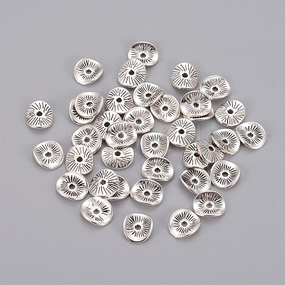 Tibetan Style Wavy Spacer Beads TIBEP-A11067-AS-FF-1