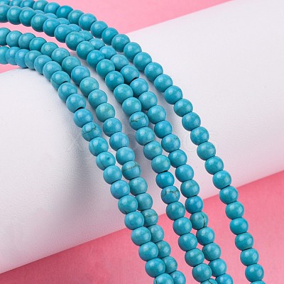 Synthetic Turquoise Beads Strands TURQ-G106-4mm-02F-1
