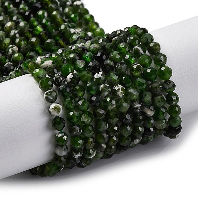 Natural Diopside Beads Strands X-G-G188-B14-02-1