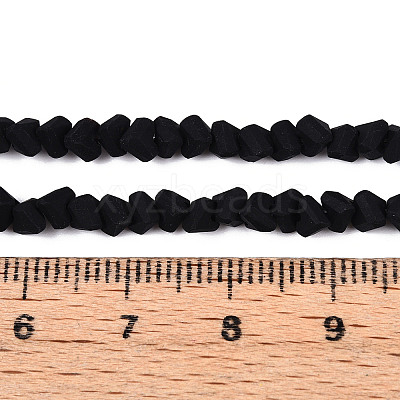 Frosted Opaque Glass Beads Strands GLAA-N017-4mm-01-1