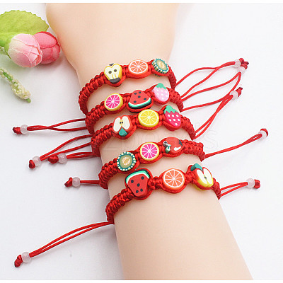 240Pcs 12 Kinds of Fruit Handmade Polymer Clay Beads CLAY-ZZ0001-001A-1