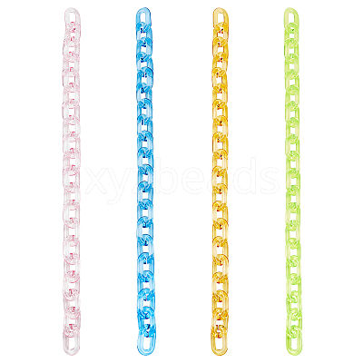 4Pcs 4 Colors Acrylic Cross Chains FIND-WR0002-27A-1