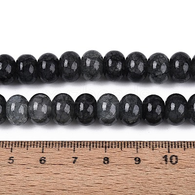 Baking Paint Crackle Glass Beads Strands DGLA-N020-01A-08-1