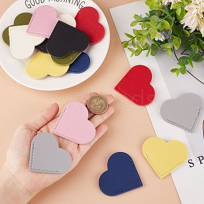 16Pcs 8 Colors PU Leather Bookmarks AJEW-GF0007-08-1
