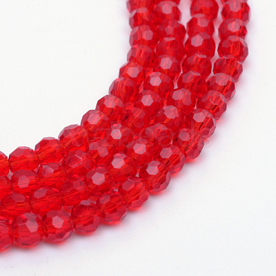 Transparent Glass Bead Strands GLAA-R166-3mm-01D-1