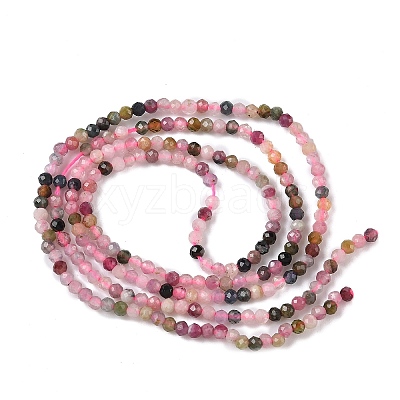 Natural Pink Tourmaline Beads Strands G-F596-06-2mm-1