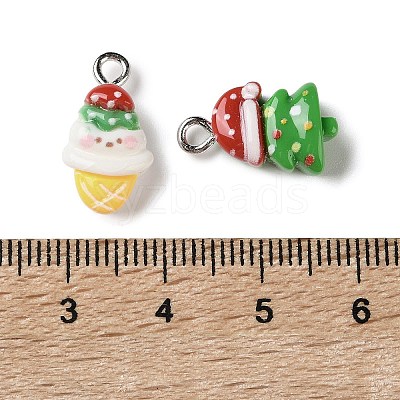 Christmas Opaque Resin Pendants RESI-I352-01P-02-1