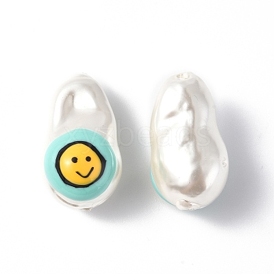 Shell Enamel Beads BSHE-G032-01D-1