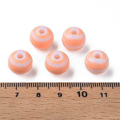 Opaque Striped Acrylic Beads LS-MACR-S373-27A-08-1