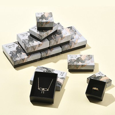 10Pcs 5 Styles Cardboard Jewelry Boxes CON-FS0001-23B-1