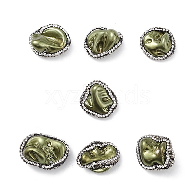 Electroplated Natural Freshwater Shell Nuggets Beads SHEL-F005-09A-1